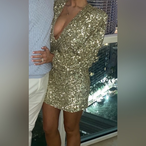 Retrofete Aubrielle Dress in champagne. Worn once. - Picture 4 of 4